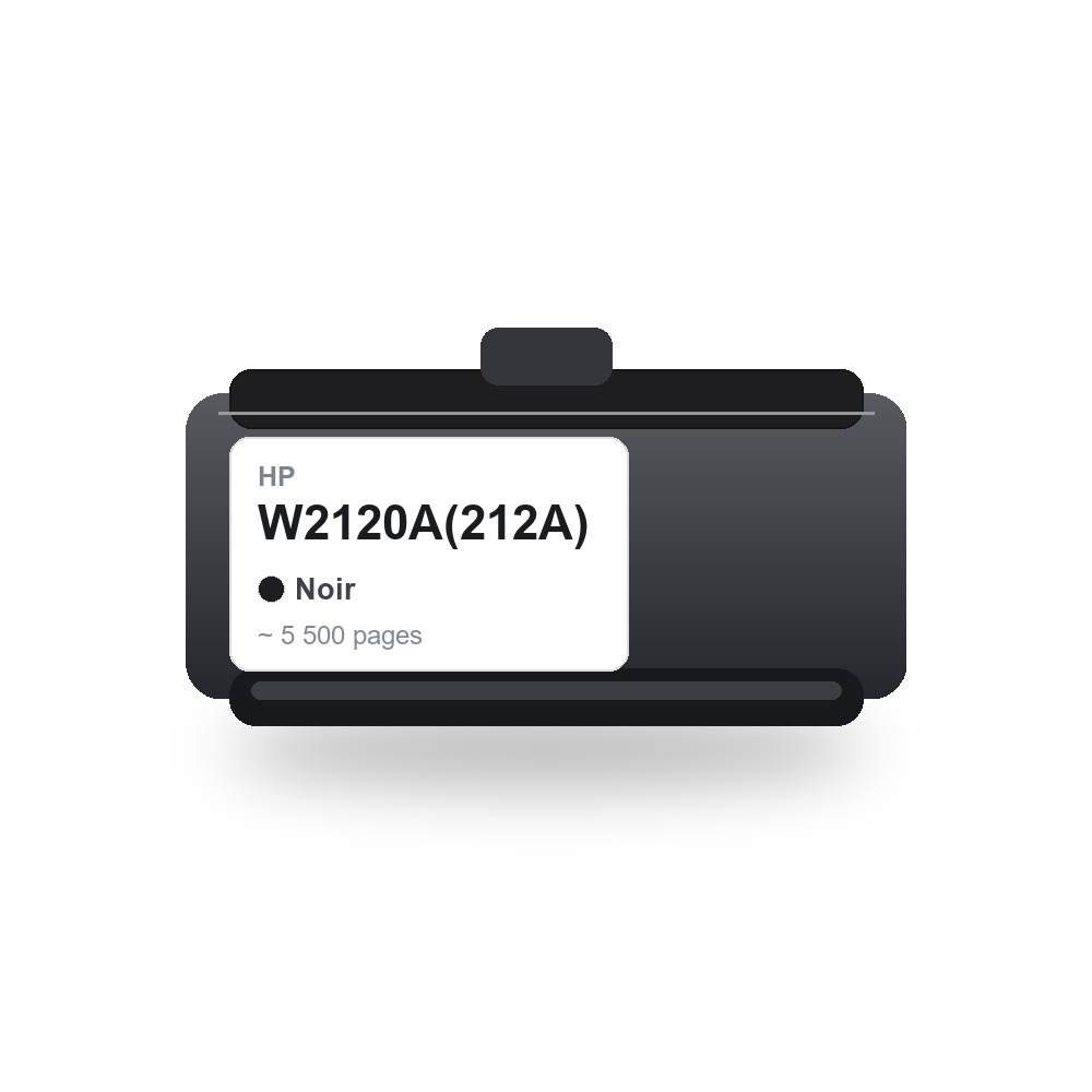 Toner compatible HP W2120A(212A) Noir – 5 500 pages