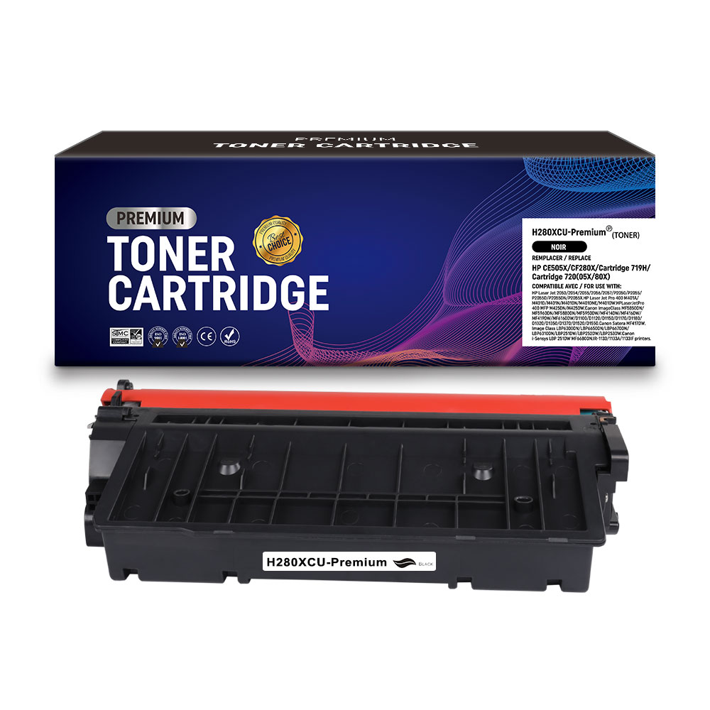 Toner compatible HP CE505X/CF280X/Cartridge 719H/Cartridge 720 Noir – 6 900 pages