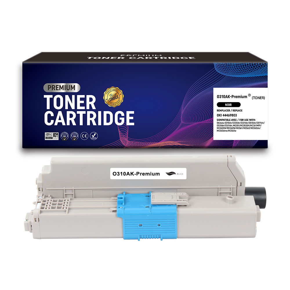 Toner compatible OKI 44469803 Noir – 3500 pages